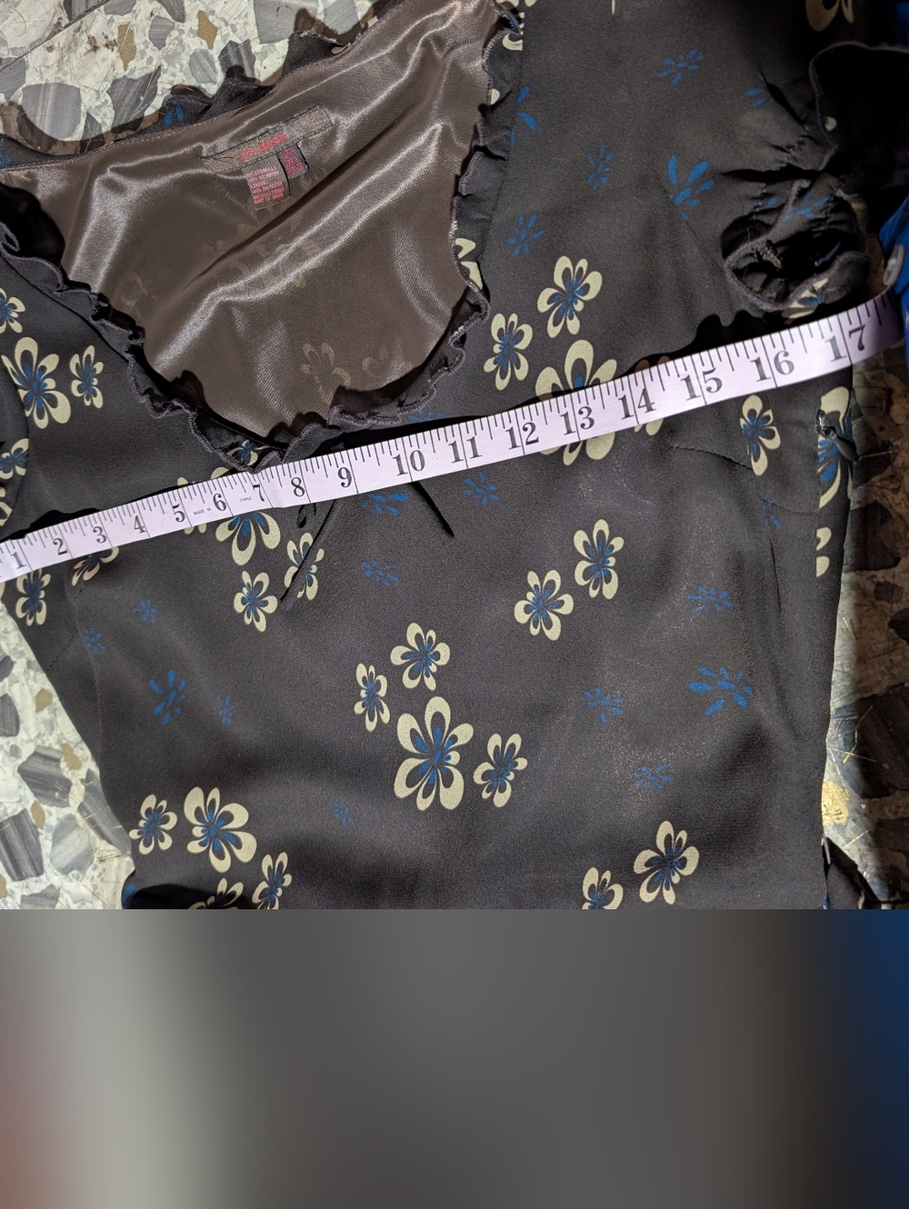 Vintage Zara Y2K Brown Floral Babydoll Milkmaid Cottagecore Dress Size 6 - Picture 6 of 8